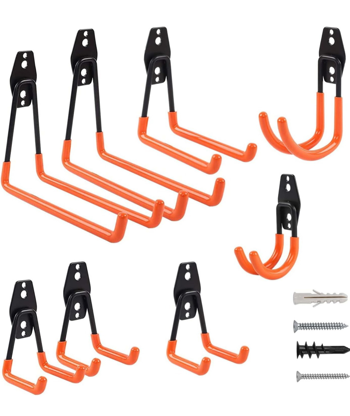 Gainwin Garage Hooks, Steel Heavy Duty Storage Hooks, (Pack of 8)