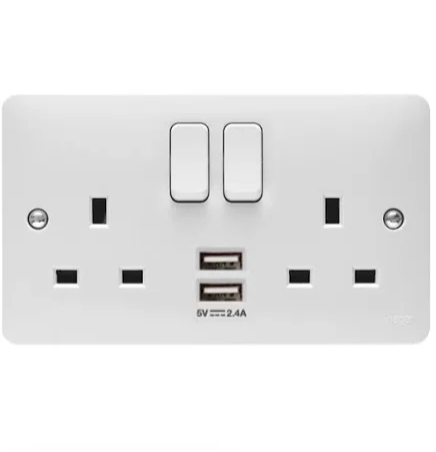 HAGER 2G Socket USB x2