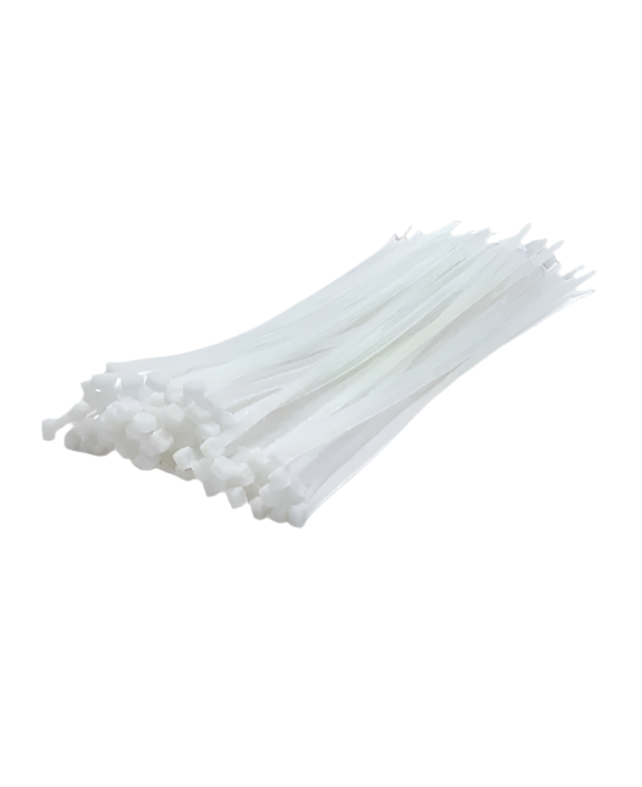 1) Clear Cable Ties 200mm x100