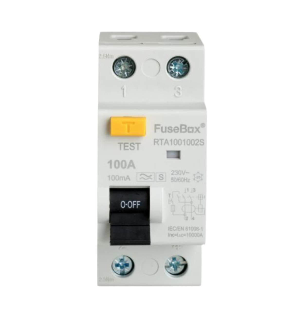 0) EARTH ROD- Fusebox RTA801002 80A 100mA Type A RCD