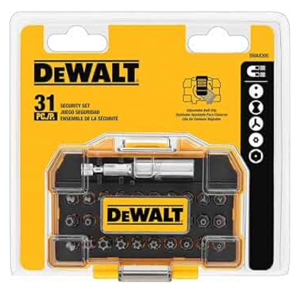 0) Best Seller - DEWALT Screwdriver security Set - 31-Piece (DWAX200)