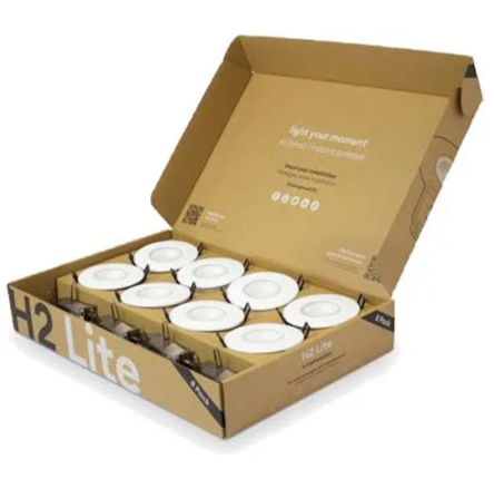 COLLINGWOOD H2 LITE CCT FIRE RATED DOWNLIGHT 8 PACK (2700k-3000k-4000k)