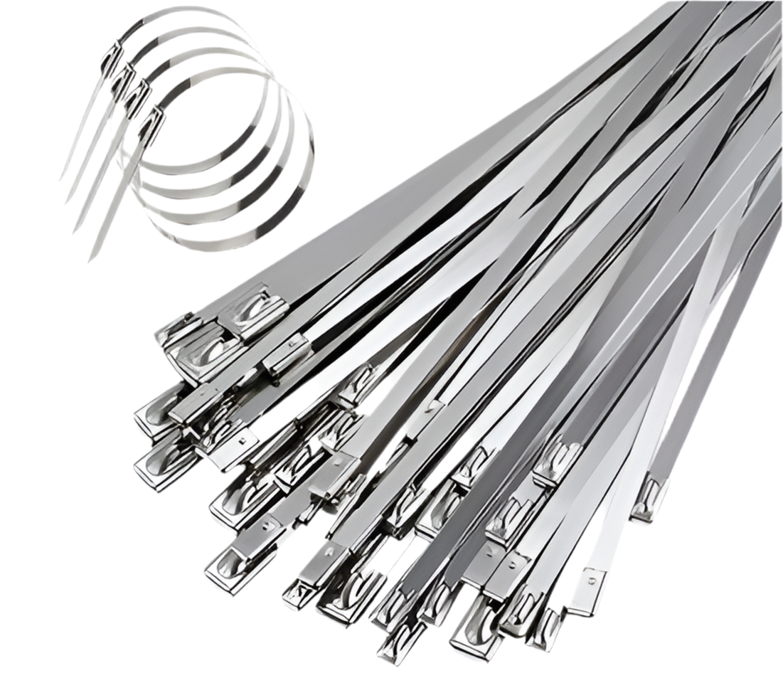 1) METAL CABLE TIES X50 (150mm L)