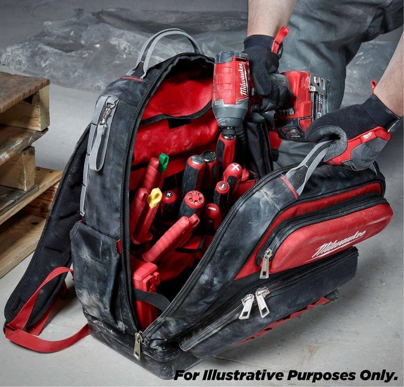2) Milwaukee 4932464833 Ultimate Jobsite Backpack (Hard Base)
