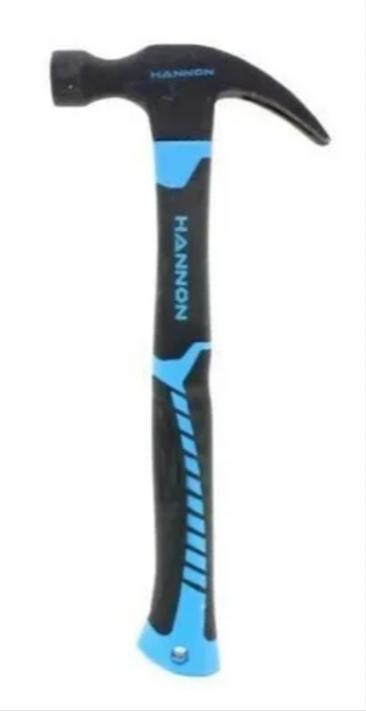 16oz HANNON CLAW HAMMER - RUBBER GRIP HEAVY DUTY