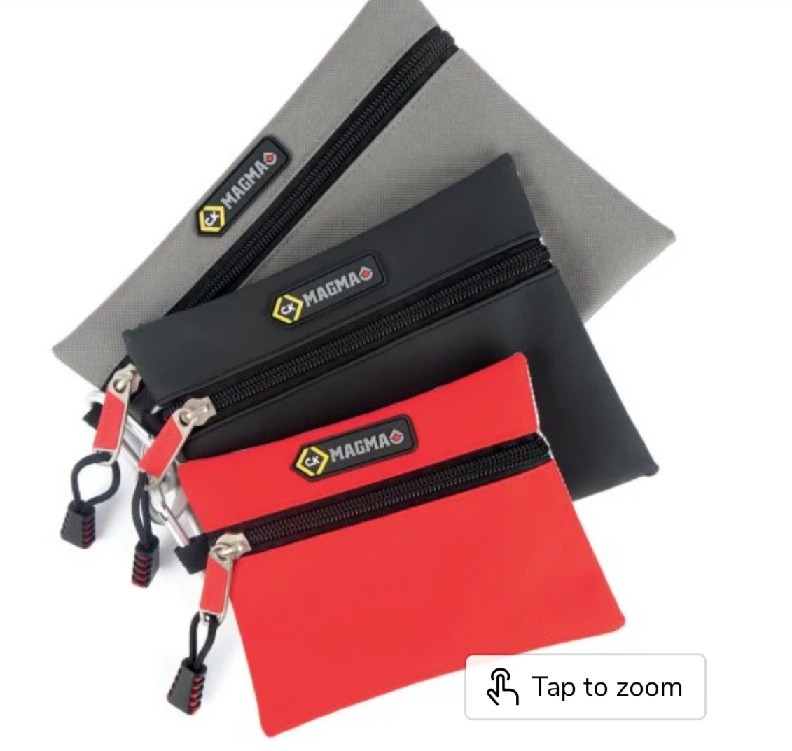 1) C.K 3X ZIP UP POUCHES