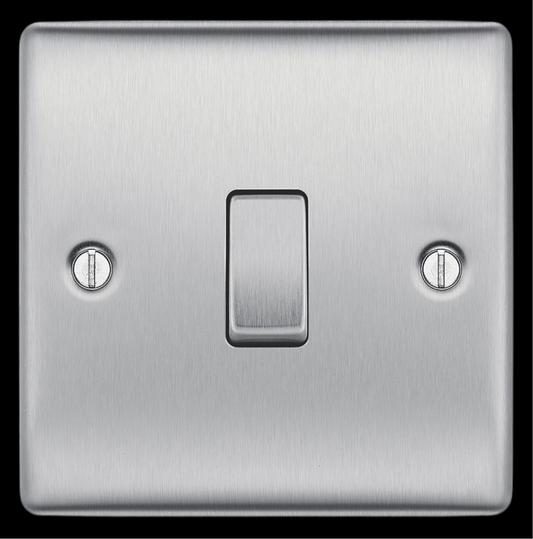 0) (Best Seller this month) BG NEXUS 1G 2way Switch (Brushed Chrome)