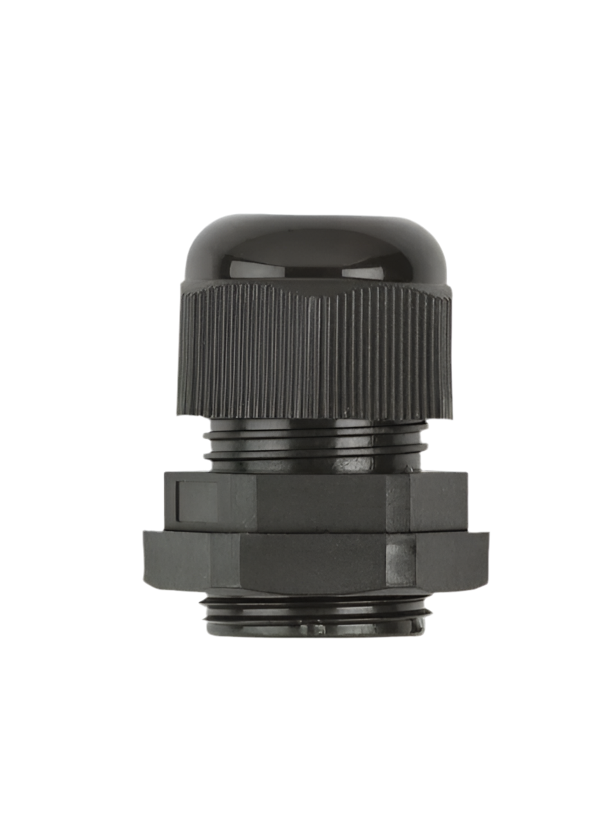 1) 10x 20mm Black Nylon Stuffing Gland & Lock Ring