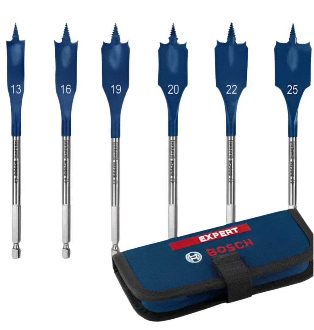 1) BOSCH WOOD BITS 13-25mm x6