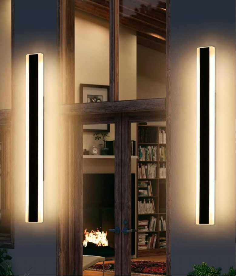 Mikeru (100cm - 1mtr) Outdoor Wall Lights 2pack Warm White