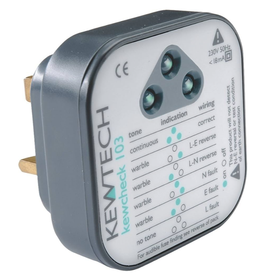 Kewtech KEWCHECK103 Mains Wiring Socket Tester