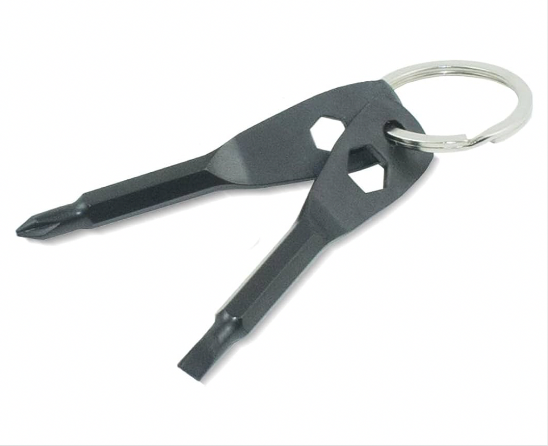 Portable Multi-Function Tool Set - Flat Head & Phillips Screwdriver, Nut Driver, Hex Screwdriver - Men's Keychain Tool