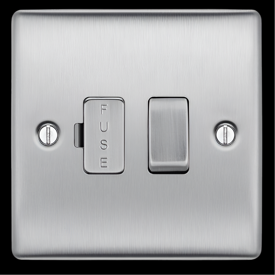007) BG NEXUS Switched Fused Spur (Brushed Chrome)