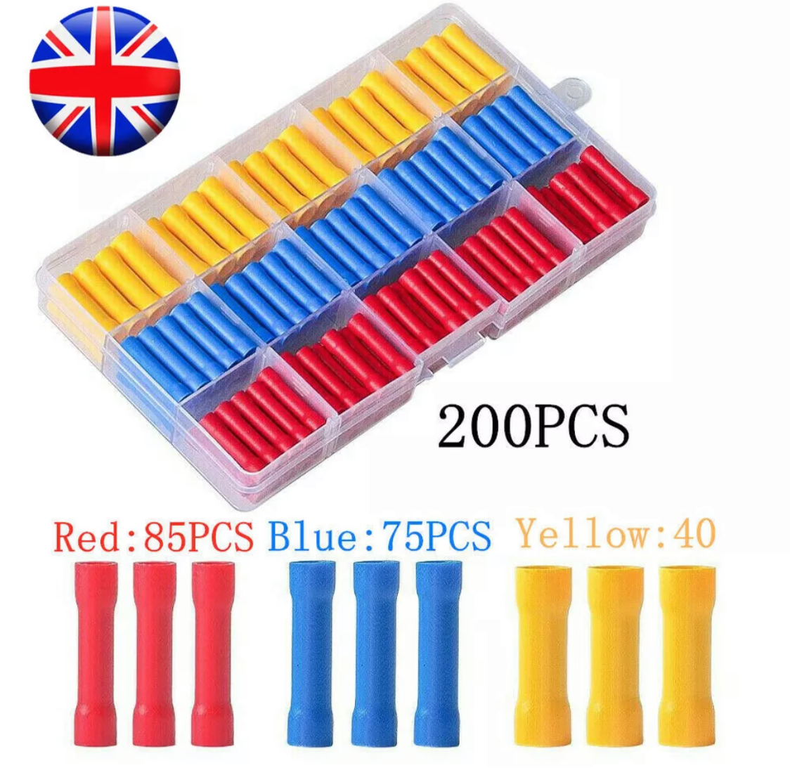 0) (Best Seller this month) Insulated Through Crimp connectors 200pcs (1mm to 6mm)