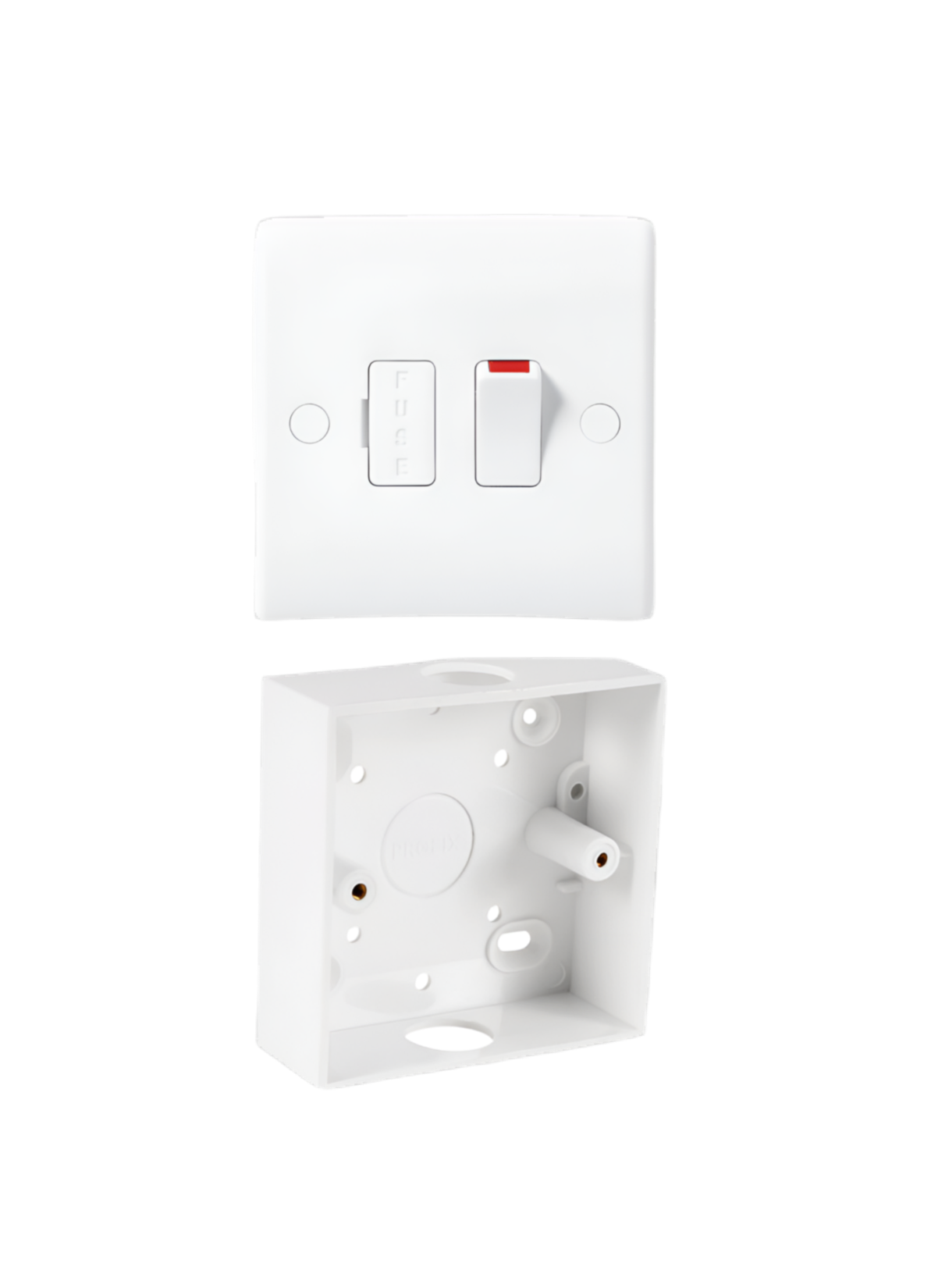 2) 13amp BG Nexus Switched Fused Spur with PVC Back Box
