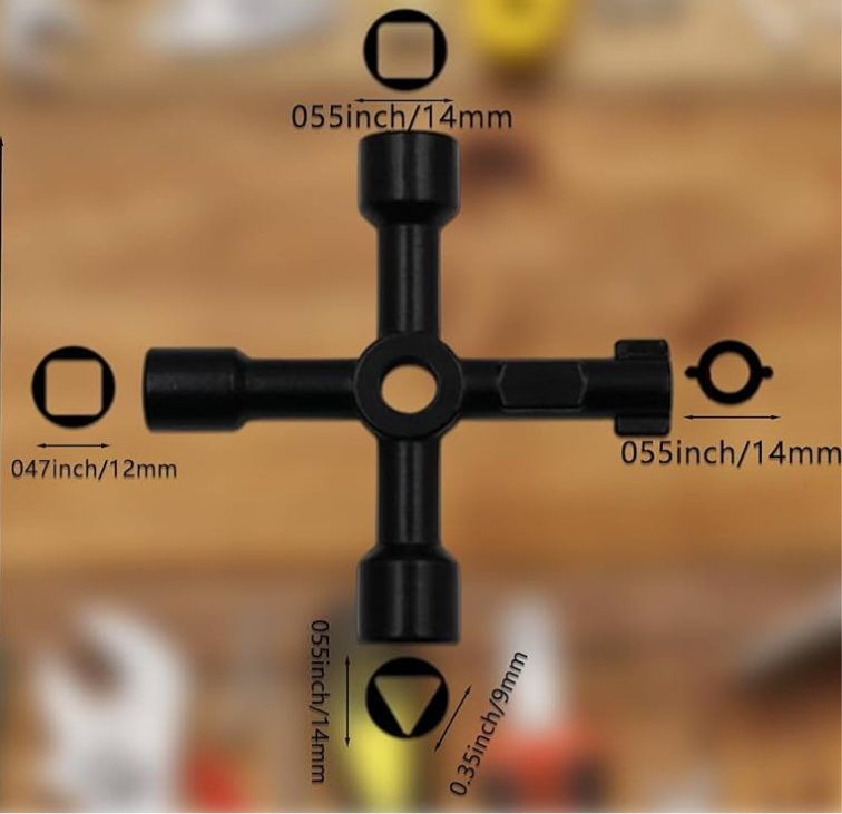 0) Best Seller - 4way Metal Utility key