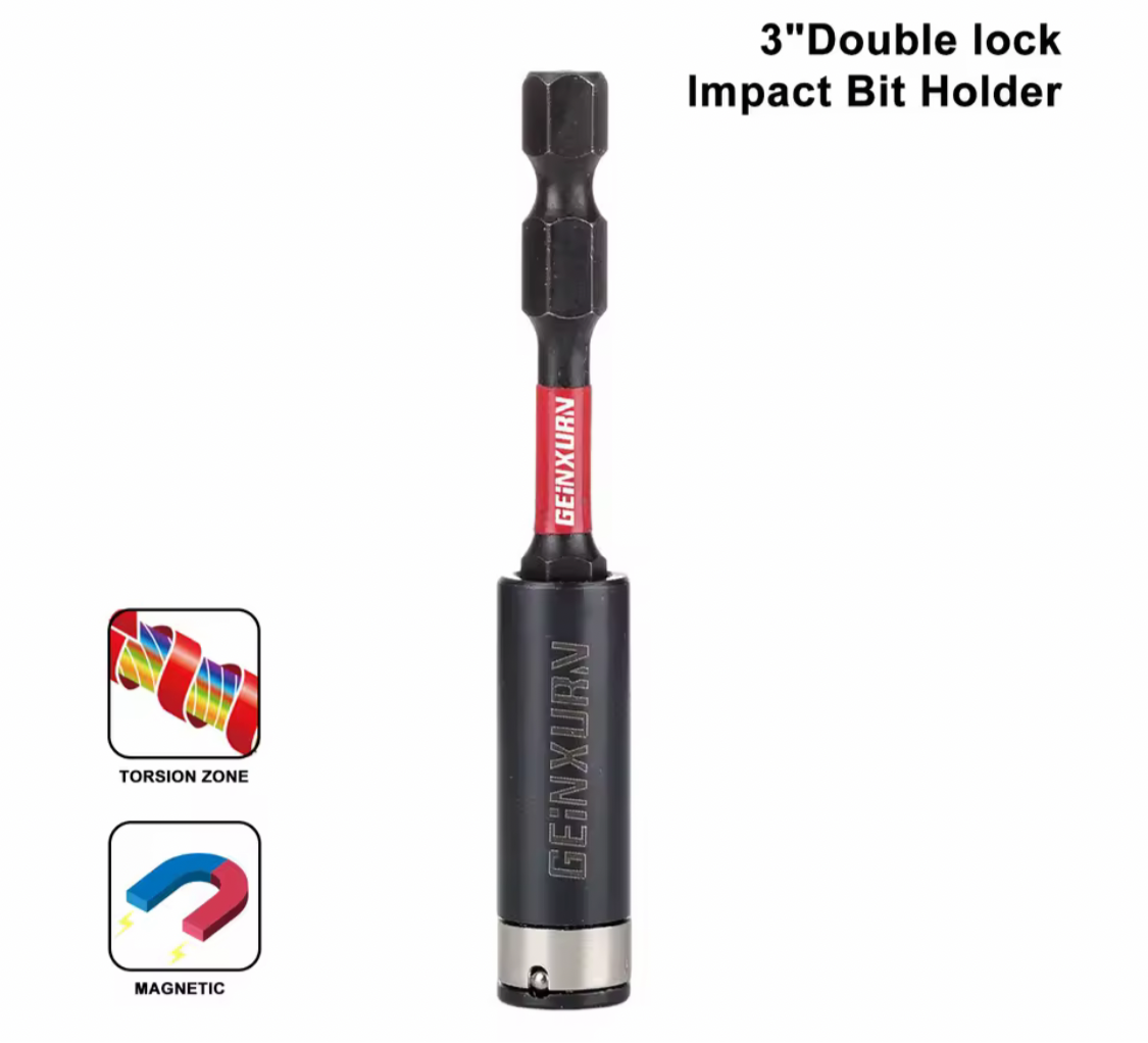 00) GEINXURN 3” Double Lock Impact Bit Holder
