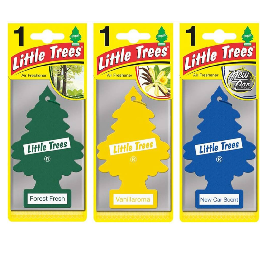 Little Trees Air Freshener, Traditional Fragrances, Pack of 3 (Packaging may vary)