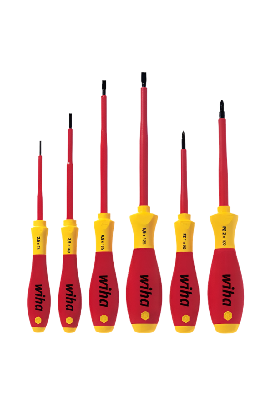 1) WIHA VDE 320N Slimfix Soft Finish Phillips 6 Piece Screwdriver Set