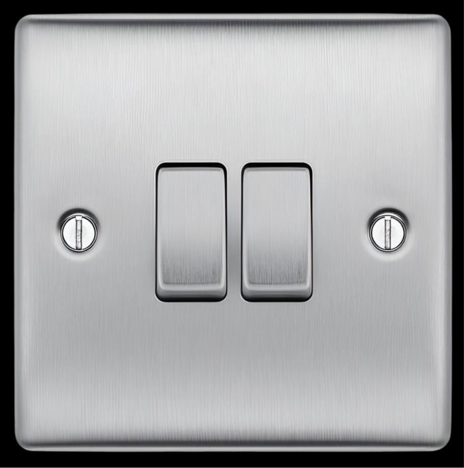 1) BG NEXUS 2G 2way Switch (Brushed Chrome)