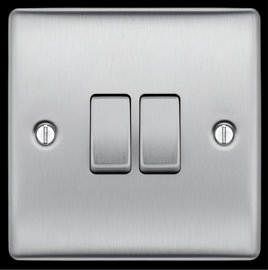 1) BG NEXUS 2G 2way Switch (Brushed Chrome)