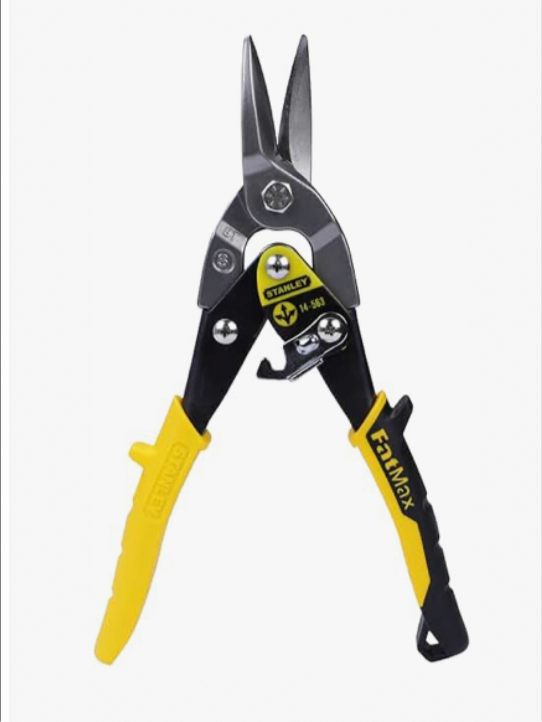 Stanley Aviation Metal Snips – Straight Cut Black and Yellow