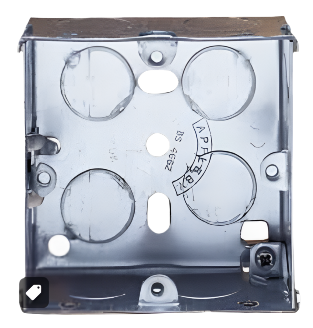 0) Best Seller - 25MM 1Gang Metal back box x1