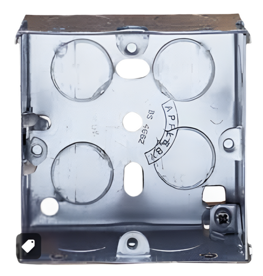 0) Best Seller - 25MM 1Gang Metal back box x1