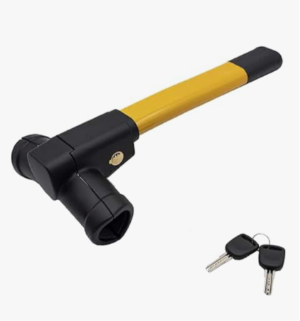 1) Car Steering Lock Universal Fit Maximum Security Steering Wheel Lock for Cars and Vans, Anti-Theft T-Bar Immobiliser to Deter Thieves and Secure Your Vehicle