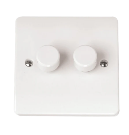Click - 2 Gang 2 Way 100W Dimmer Switch