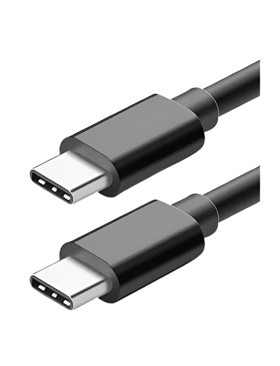 1) C TYPE to C TYPE Charging Lead 2mtr Black