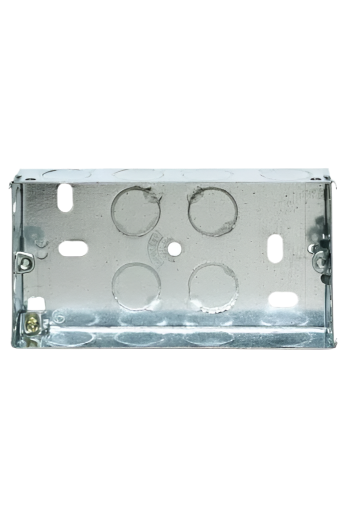 0) Best Seller - 25mm 2gang Metal back box x1