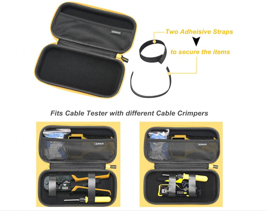 00) RLSOCO Carrying Case for Klein Tools Pass-Thru Modular Wire Crimper VDV226-110 & Klein Tools VDV526-100 Cable Testers Kit (Case Only)