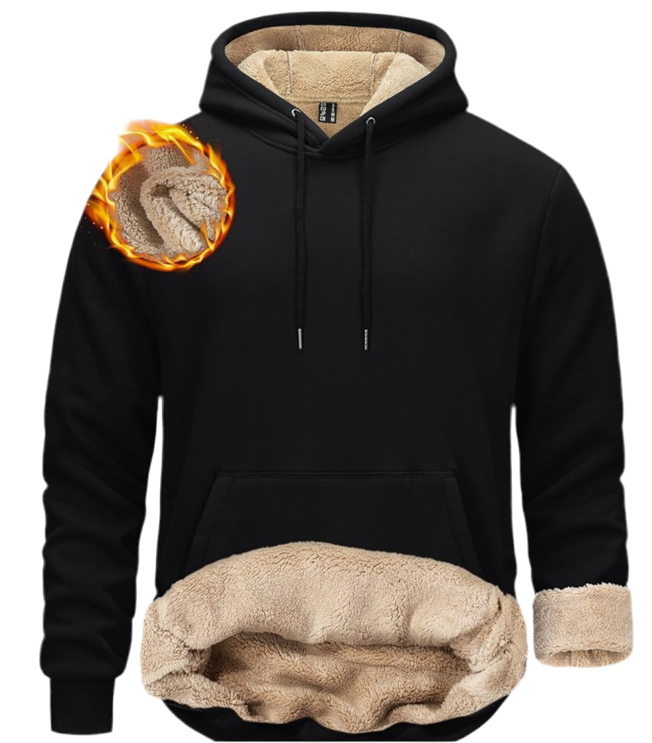 Fleece Hoodie Sherpa Warm Winter Sweatshirt with Hood Thermal Thick Hoodie with Pockets