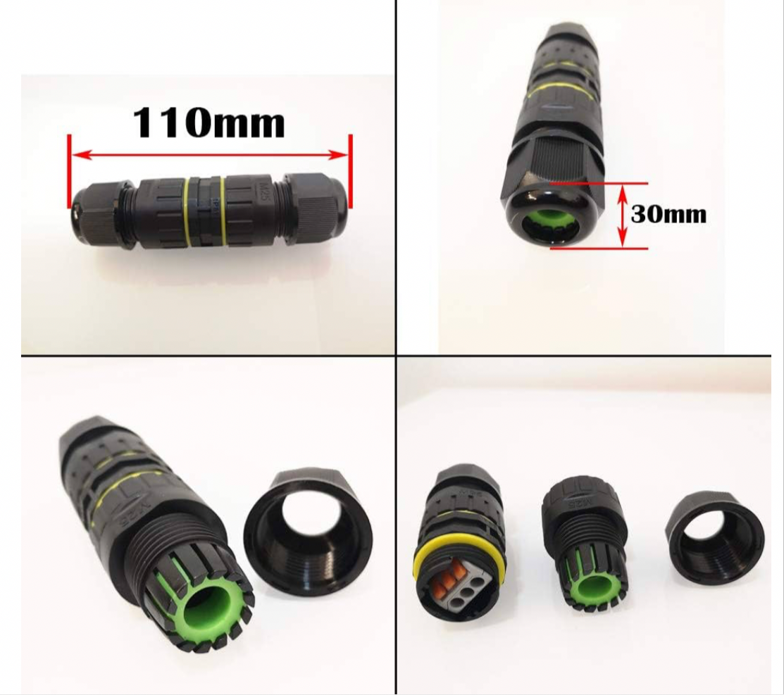 CTRICALVER Waterproof Junction Box Outdoor Cable Connector New IP68 Connector External Sleeve Coupler 5mm-14mm (Pack of 4)
