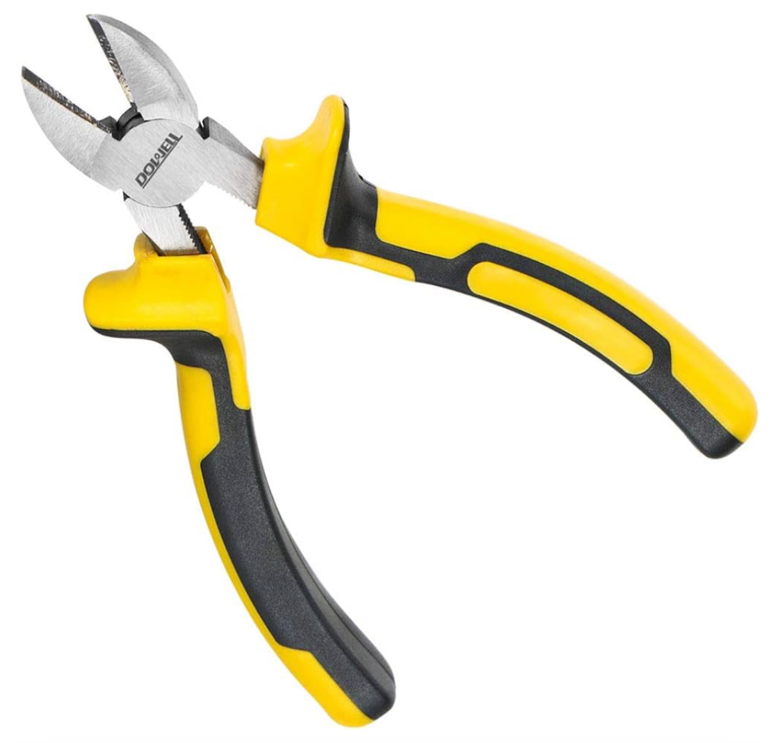 DOWELL Diagonal Cutting Pliers 6 Inch Diagonal Cutters Wire Cutters Durable Nickel Chromium Steel Construction for Electricians