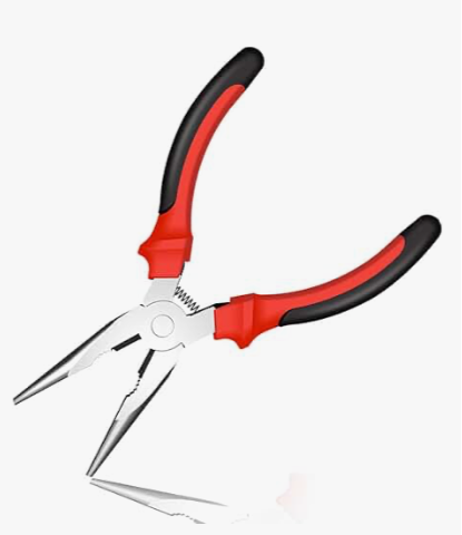 Needle Nose Pliers 165mm Spring Loaded Pliers Long Nose Pliers with Wire Cutter