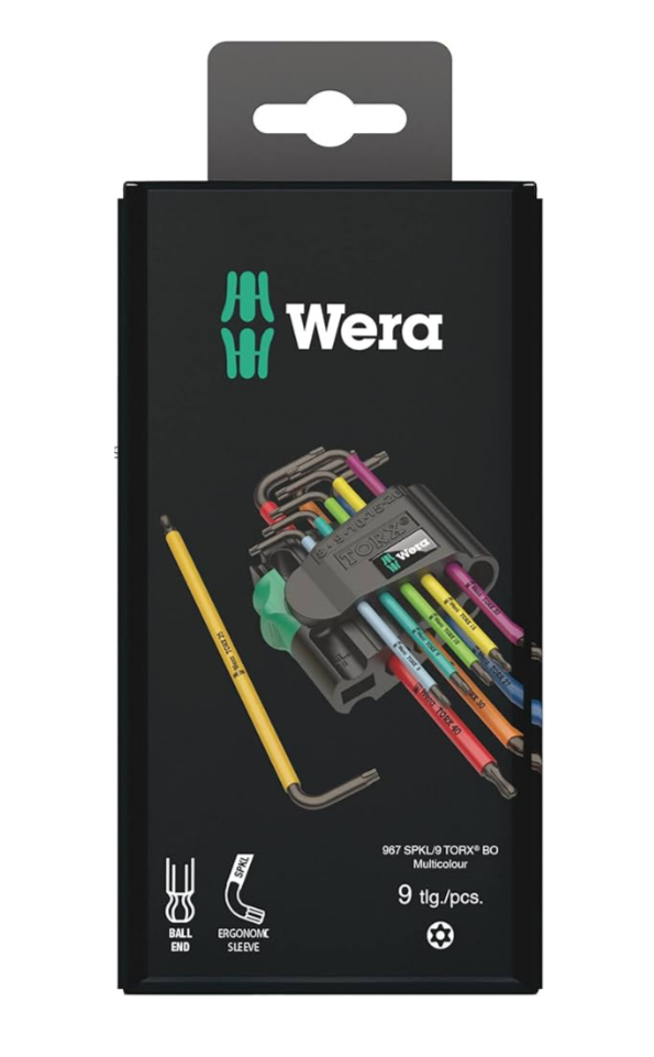 Wera 967SPKL/9BO Multicolour TX-key set, TX8 - TX40, 9pc