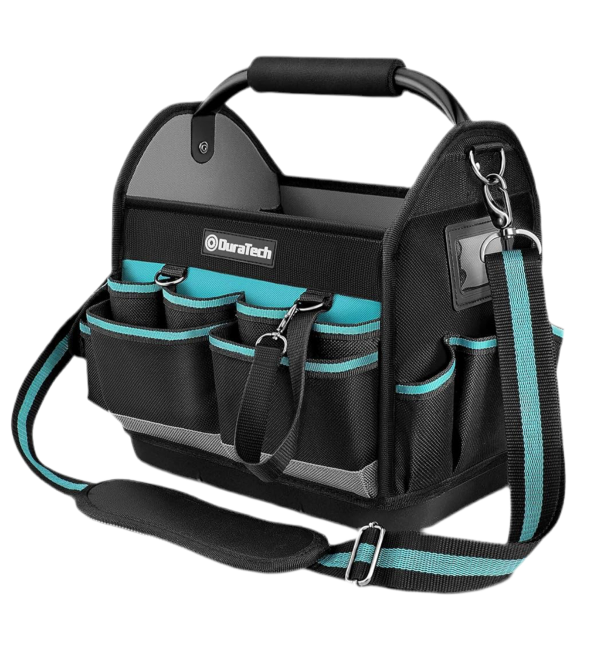 4) DURATECH HEAVEY DUTY TOOL BAG (30.5 x 22 x 30cm) - Rotatable Steel Tube Grip and Adjustable Shoulder Strap