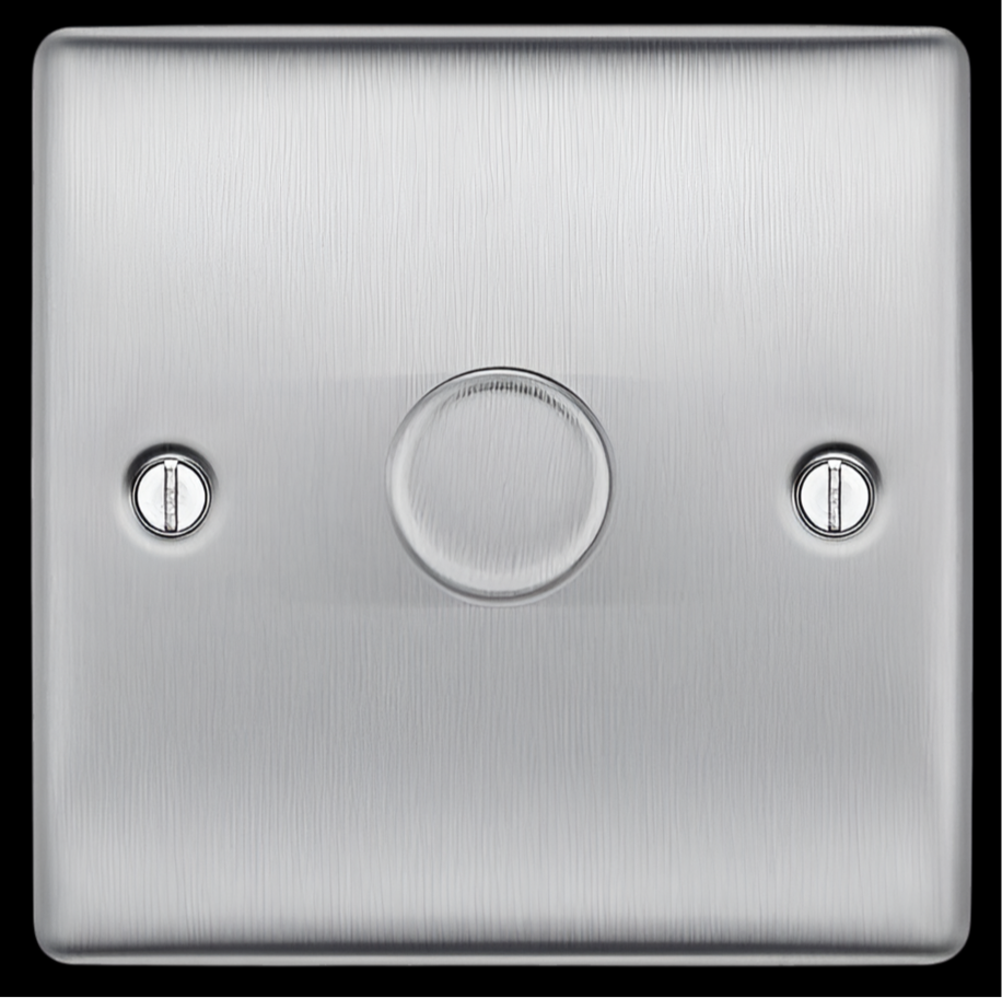 0) (Best Seller this month) BG NEXUS LED Dimmer Switch (Brushed Chrome) 1G