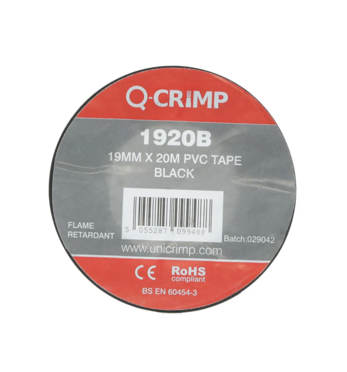 02) Black Electrical Insulation Tape 20m x 19mm