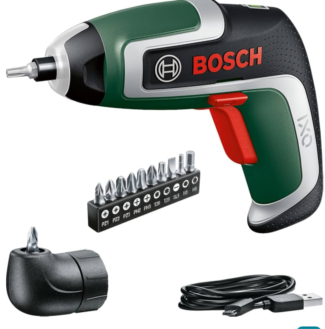 Bosch IXO Cordless Screwdriver (7th Generation, 3.6V, 2.0Ah, 5.5Nm, with Micro USB Cable, (Screws up to 190 Screws)