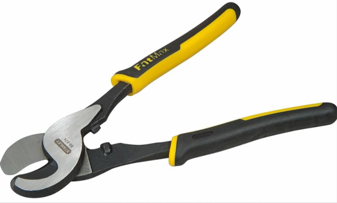 Stanley Max Steel Cable Cutters 215MM 0 89 874, Black/Yellow