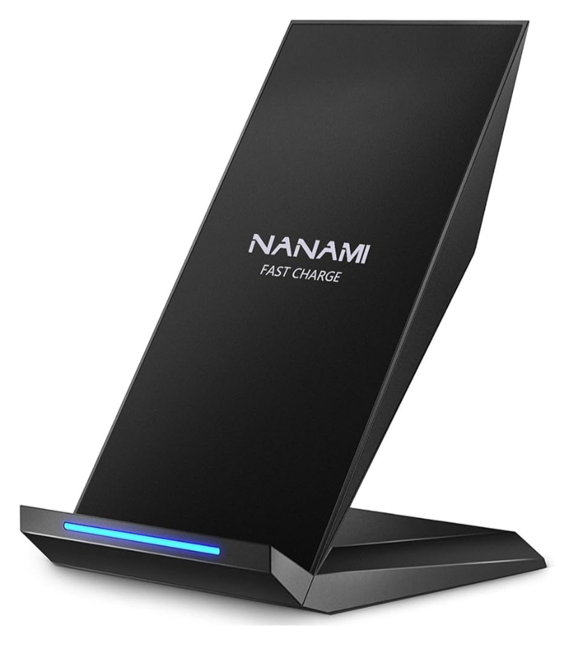 1) Wireless Charger for Samsung and iPhone, NANAMI Qi-Certified Fast Cordless Charging Stand for iPhone 16/15 14 13 12 11 X XS XR XS Max 8 8P, 10W for Samsung Galaxy S24 S23 S22 S21 S20 S10 S9 S8