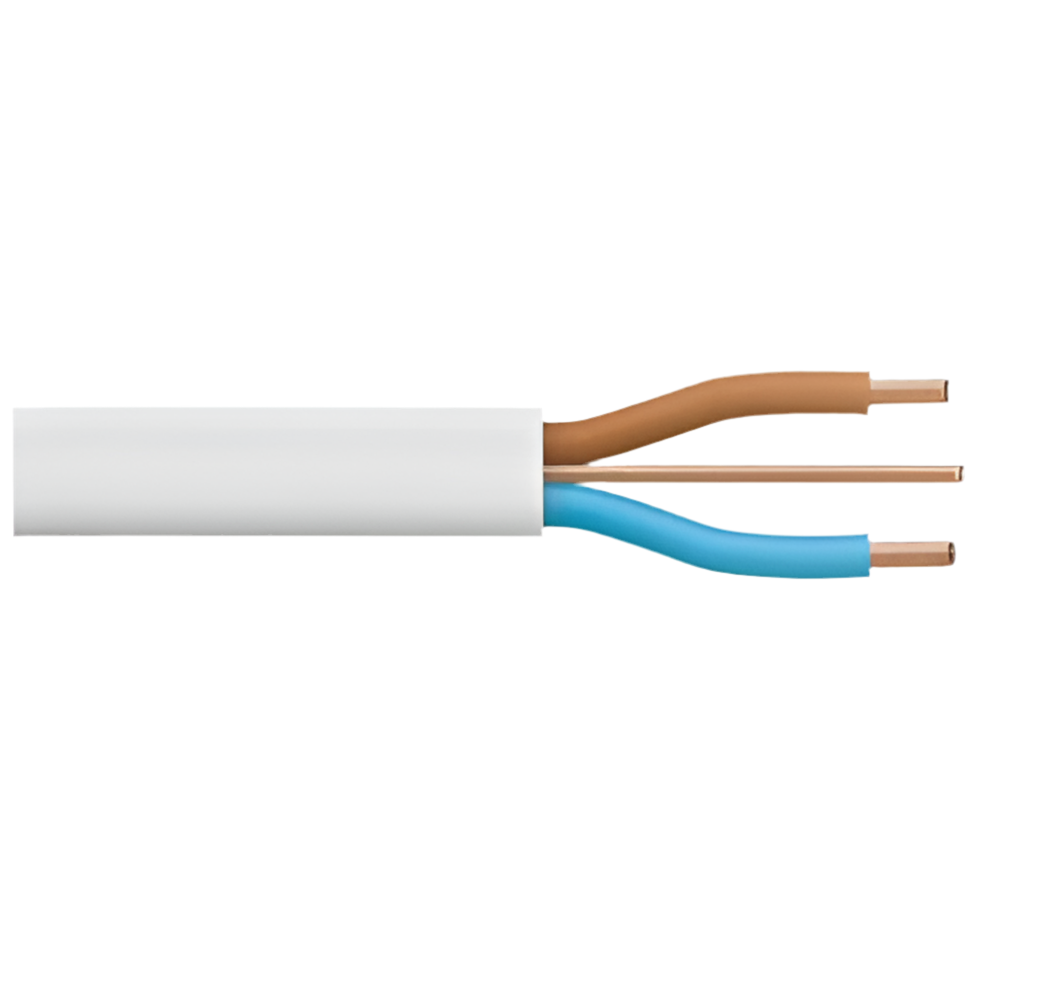 4084) LSF 6mm TWIN & EARTH CABLE BS7211 BASEC WHITE LSZH (Per meter)