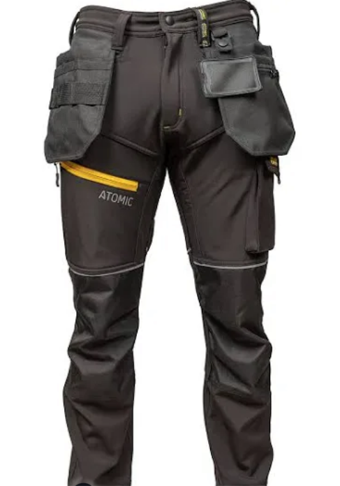 Slim Fit Softshell Work Trousers with Removable Holster Pockets and Knee Pad Pockets