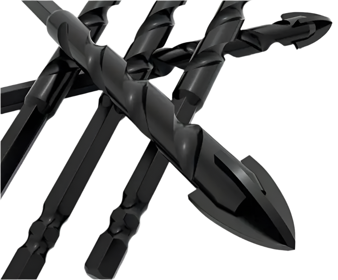 2) 3x Super Fast Impact TILE Bit (6mm Hex)