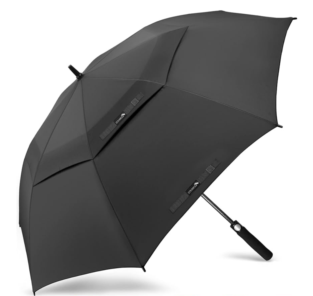 Large Umbrella - Extra Large Oversized With Strap (Black)