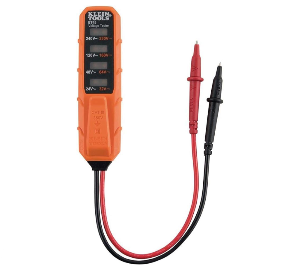 3) Mini) Klein Voltage Tester- No batteries needed