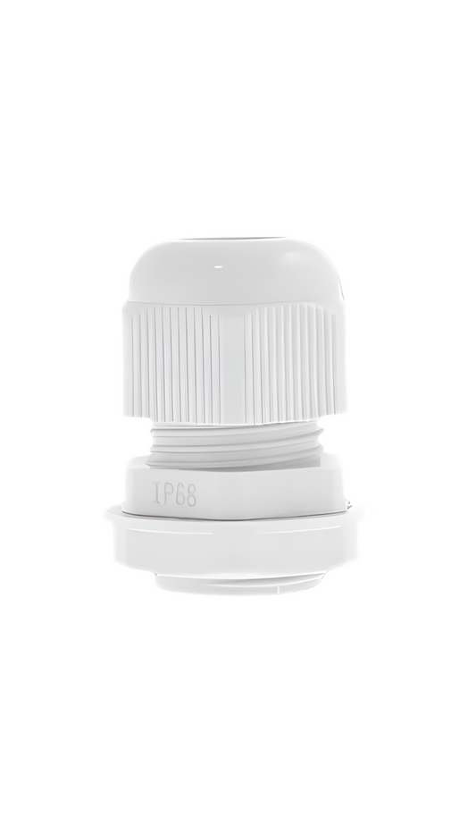 003) 10x 20mm PVC Compression Stuffing Gland - White (Generic brand)